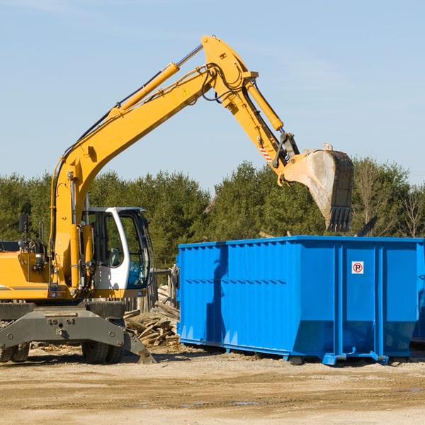 residential dumpster for residential community clean-up project